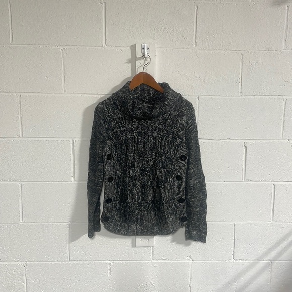 Carducci Gray Cable Knit Sweater Sz Large - Picture 1 of 5